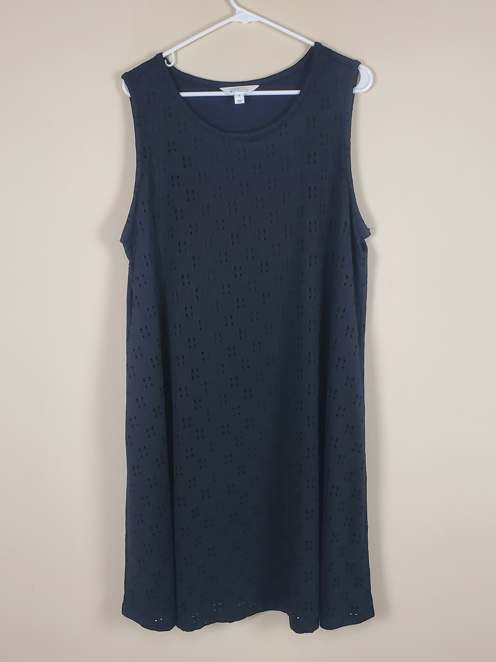Market & Spruce Black Eyelet Sleeveless Dress Size 2X
